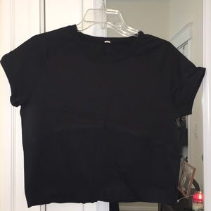 Lululemon short sleeve workout cropped top